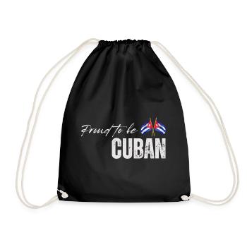 Cuban pride, I love Cuba - Drawstring Bag - black - Front