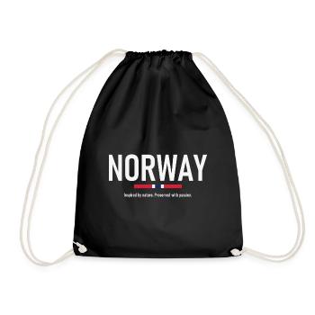 Norvège - Norvège - Norvège - Drapeau - Scandinavie - Sac de sport léger - noir - Devant