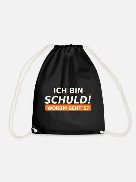 Ich bin schuld Worum geht’s? - Turnbeutel - Schwarz