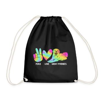 Chien des Pyrénées - Sac de sport léger - noir - Devant