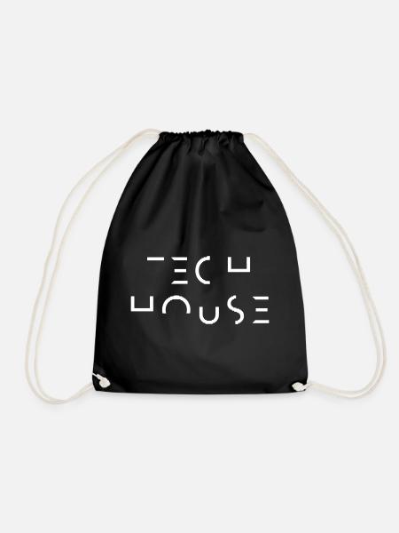 Tech House Music Rave Outfit Festival House Merch - Turnbeutel - Schwarz