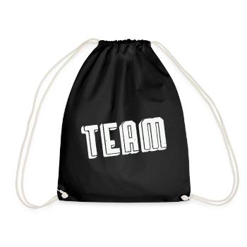 Team Spirit Bold Tinted Vintage Font - Drawstring Bag - black - Front
