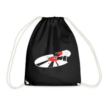 Vinyl - Drawstring Bag - black - Front
