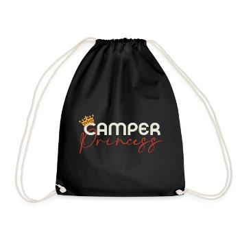 Camper Princess - Camping famille Princesse Couronne - Sac de sport léger - noir - Devant