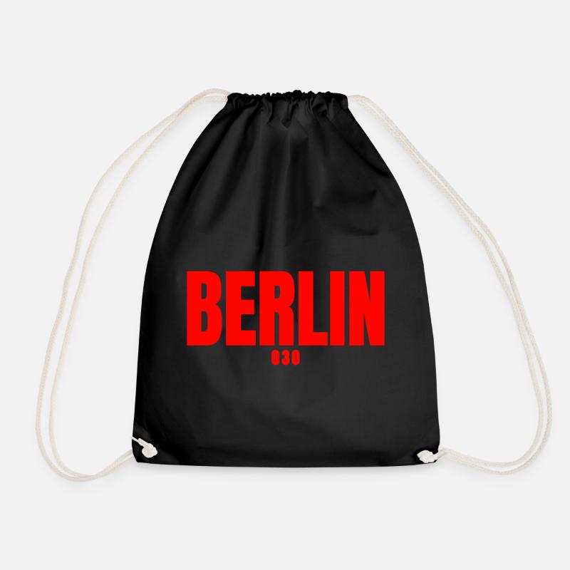 Berlin 030 - Turnbeutel - Schwarz