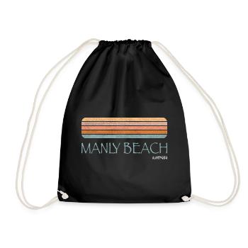 Manly Beach Australia - Turnbeutel - Schwarz - Vorne