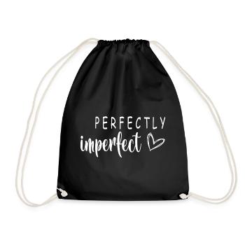 PERFECTLY imperfect - Drawstring Bag - black - Front