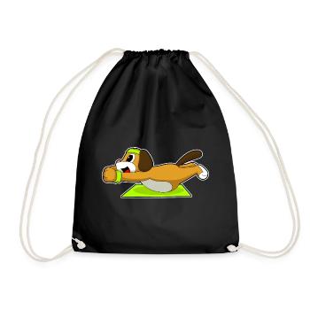 Dog Abdominal Training Bodybuilding - Drawstring Bag - black - Front