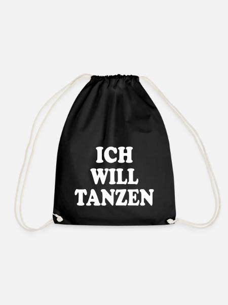 Ich will tanzen - Turnbeutel - Schwarz