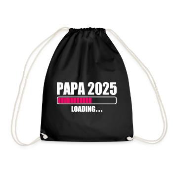 Papa 2025 - Drawstring Bag - black - Front