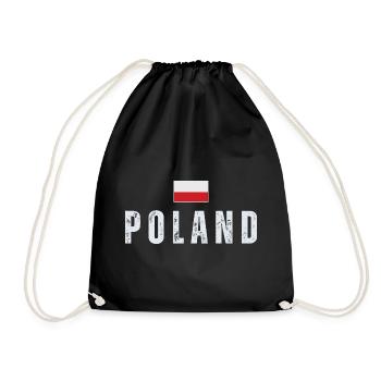 Polish pride, Polish flag - Drawstring Bag - black - Front