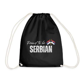 Serbe fier, j’adore la Serbie - Sac de sport léger - noir - Devant