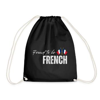 Stolzer Franzose, ich liebe Frankreich - Turnbeutel - Schwarz - Vorne