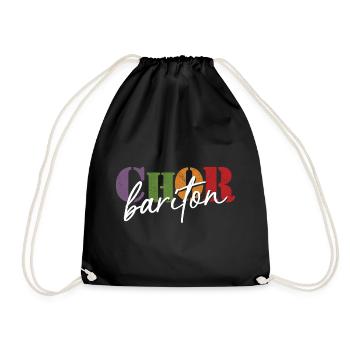 Choir Baritone - Drawstring Bag - black - Front