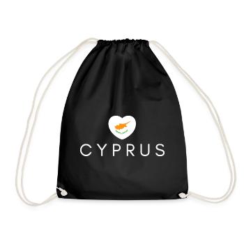 Cœur avec le drapeau chypriote, j’aime Chypre - Sac de sport léger - noir - Devant