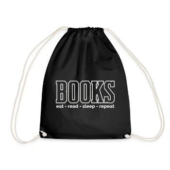 Rituels de la vie du livre : Manger, lire, dormir - Sac de sport léger - noir - Devant
