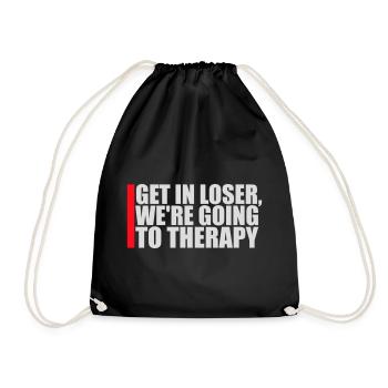 Entre, perdant, on va à la thérapie Logo de la thérapie - Sac de sport léger - noir - Devant