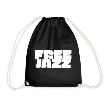 Free Jazz fettes Logo - Turnbeutel - Schwarz - Vorne