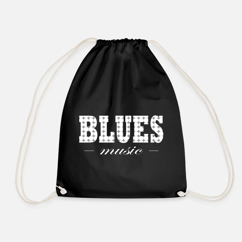 Blues Music Vintage - Drawstring Bag - black