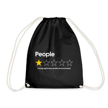 People – 1 Star Review | Nightmare - Drawstring Bag - black - Front