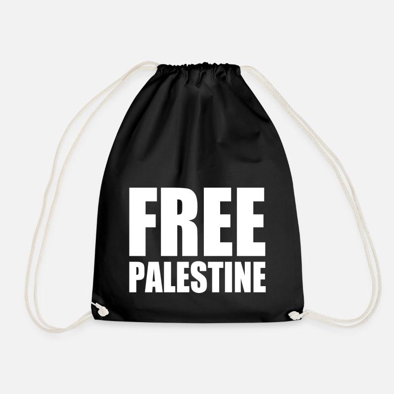 Free palestine - Turnbeutel - Schwarz