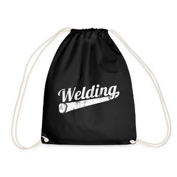 Funny Welder - Drawstring Bag - black - Front