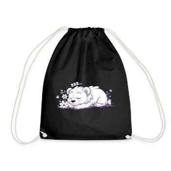 Sleeping Bear - Sticker - Drawstring Bag - black - Front