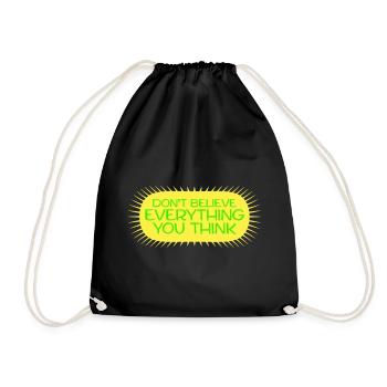 Ne croyez pas tout ce que vous pensez en disant la sagesse - Sac de sport léger - noir - Devant