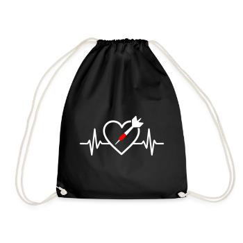 Heart Darts – Passion Precision - Drawstring Bag - black - Front