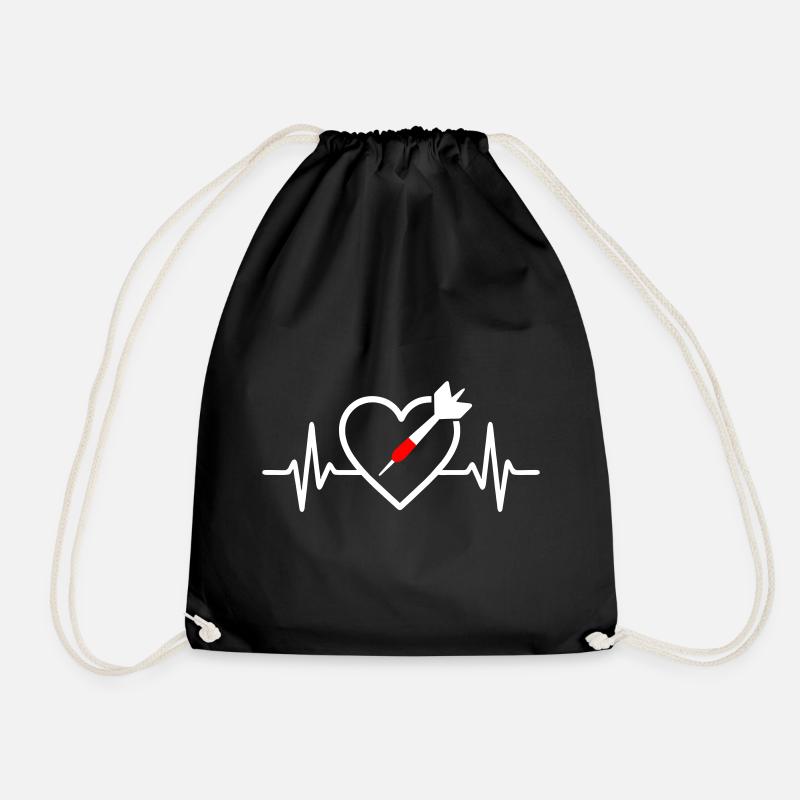 Heart Darts – Passion Precision - Drawstring Bag - black