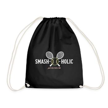 Tennis SMASH-o-holic Hoodie, Cap, Top - Drawstring Bag - black - Front
