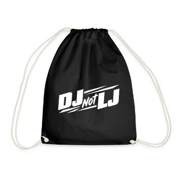Veranstaltungstechnik DJ not LJ - Turnbeutel - Schwarz - Vorne