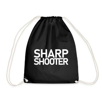 Sharpshooter Wrestling Shirt - Drawstring Bag - black - Front