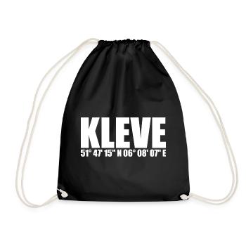Kleve Koordinaten - Turnbeutel - Schwarz - Vorne
