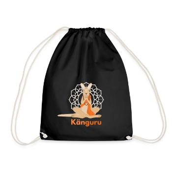 Känguru - Turnbeutel - Schwarz - Vorne