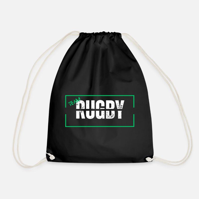 Mannschaft Rugby grün - Turnbeutel - Schwarz