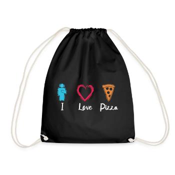 J’adore la pizza - Sac de sport léger - noir - Devant