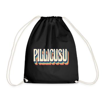 T-shirt Sicilia pillicusu t-shirt gift idea - Drawstring Bag - black - Front