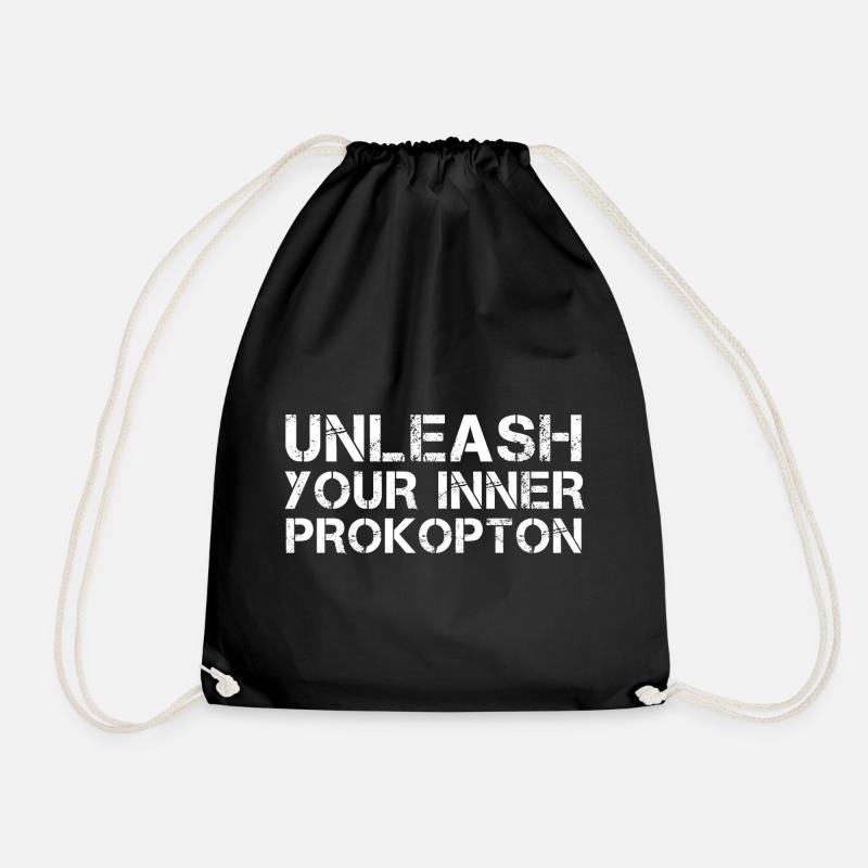 Stoicism Stoics Unleash Your Inner Procopton - Drawstring Bag - black