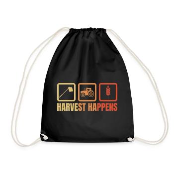 Harvest Happens - Drawstring Bag - black - Front