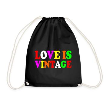 Love is vintage - Sac de sport léger - noir - Devant