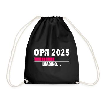 Opa 2025 - Turnbeutel - Schwarz - Vorne