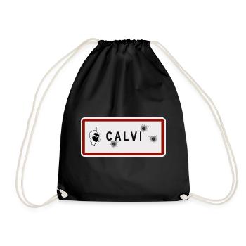 Panneau d’entrée de la ville de Calvi - Sac de sport léger - noir - Devant