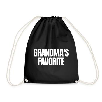 Favorite Grandchild Funny I'm Grandma's Favorite - Turnbeutel - Schwarz - Vorne