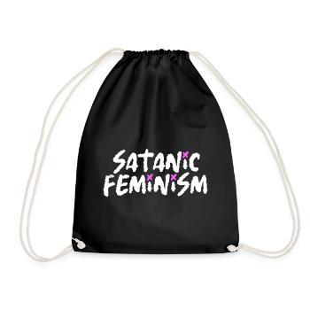 Satanic Feminism – Dark Statement Feminismus - Turnbeutel - Schwarz - Vorne
