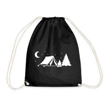 Camping - Drawstring Bag - black - Front