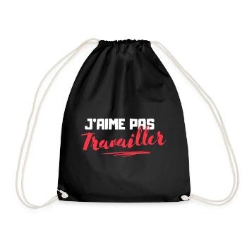 J'aime pas Travailler - Sac de sport léger - noir - Devant