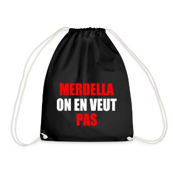 merdella on en veut pas - Drawstring Bag - black - Front