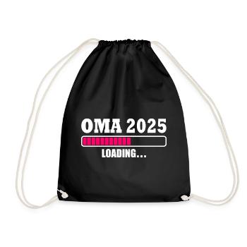 Oma 2025 - Turnbeutel - Schwarz - Vorne