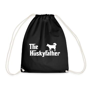 Husky Daddy T-Shirt Design ludique pour la fête des mères - Sac de sport léger - noir - Devant